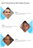 Client Testimonials For Web Design Proposal One Pager Sample Example Document