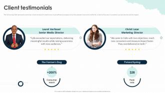 Client Testimonials Fyllo Investor Funding Elevator Pitch Deck