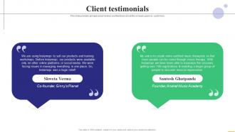 Client Testimonials Instamojo Investor Funding Elevator Pitch Deck