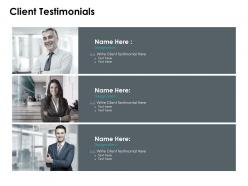 Client testimonials introduction f655 ppt powerpoint presentation styles layouts