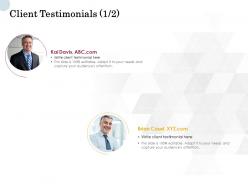 Client testimonials introduction l739 ppt powerpoint presentation infographics