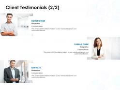 Client testimonials introduction l827 ppt powerpoint presentation slides skills