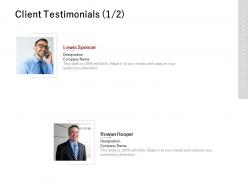 Client testimonials members j223 ppt powerpoint presentation file layouts