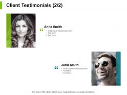 Client testimonials members ppt powerpoint presentation file ideas