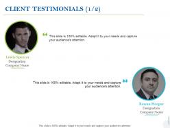 Client testimonials planning c1000 ppt powerpoint presentation ideas influencers