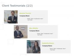 Client testimonials planning k352 ppt powerpoint presentation file