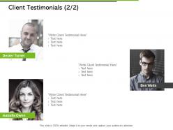 Client testimonials planning ppt powerpoint presentation file pictures