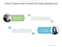 Client Testimonials Powerpoint Slide Background