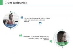 Client testimonials ppt model introduction