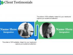 Client testimonials ppt summary designs download
