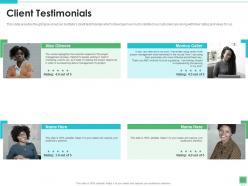 Client testimonials project development professional it
