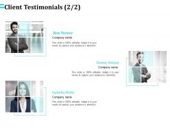 Client testimonials r212 ppt powerpoint presentation file brochure