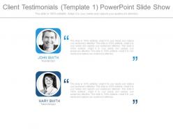 Client testimonials template1 powerpoint slide show