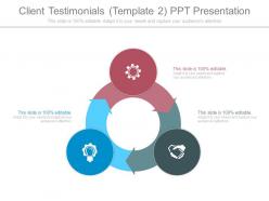 Client testimonials template2 ppt presentation