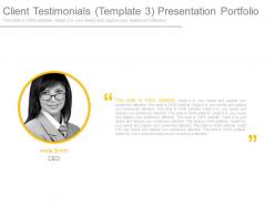 Client testimonials template3 presentation portfolio