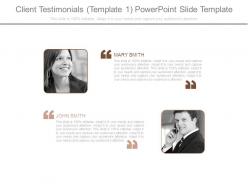 Client testimonials template 1 powerpoint slide template