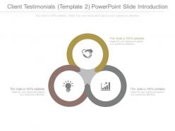 Client testimonials template 2 powerpoint slide introduction
