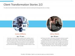 Client Transformation Stories Past Office Fitness Ppt Infographics