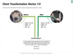 Client transformation stories weight m1601 ppt powerpoint presentation file example file
