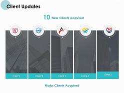 Client updates acquired ppt powerpoint presentation icon visual aids