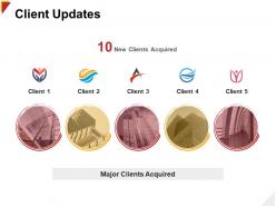 Client updates acquired ppt powerpoint presentation model