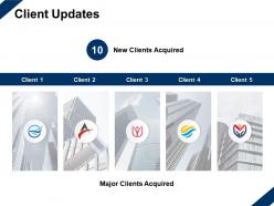 Client updates major acquired ppt powerpoint presentation slides example
