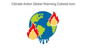 Climate Action Global Warming Colored Icon In Powerpoint Pptx Png And Editable Eps Format