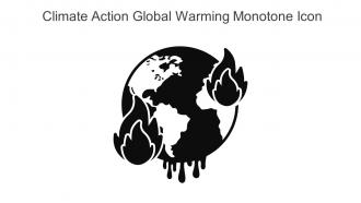 Climate Action Global Warming Monotone Icon In Powerpoint Pptx Png And Editable Eps Format