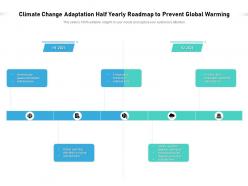 Climate change adaptation half yearly roadmap to prevent global warming