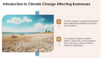 Climate Change Affecting Businesses Powerpoint Presentation And Google Slides ICP Slides Visual