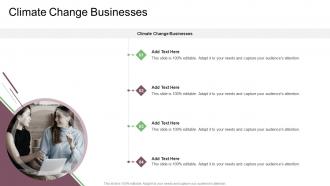Climate Change Businesses In Powerpoint And Google Slides Cpb