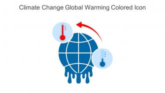 Climate Change Global Warming Colored Icon In Powerpoint Pptx Png And Editable Eps Format