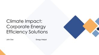 Climate Impact Corporate Energy Efficiency Solutions PPT Information AT
