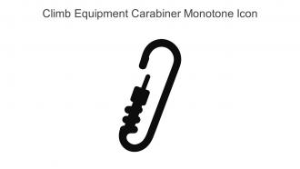 Climb Equipment Carabiner Monotone Icon In Powerpoint Pptx Png And Editable Eps Format