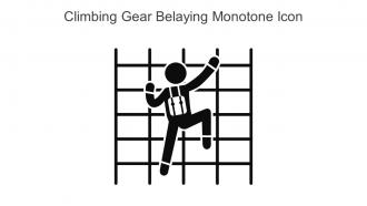 Climbing Gear Belaying Monotone Icon In Powerpoint Pptx Png And Editable Eps Format