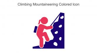 Climbing Mountaineering Colored Icon In Powerpoint Pptx Png And Editable Eps Format