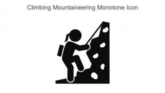 Climbing Mountaineering Monotone Icon In Powerpoint Pptx Png And Editable Eps Format