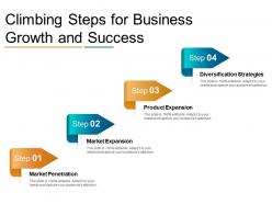 Climbing Steps For Business Growth And Success