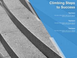 Climbing Steps To Success