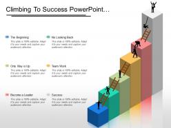Climbing To Success Powerpoint Presentation Examples