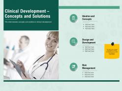 Clinical development concepts and solutions m2415 ppt powerpoint presentation outline display