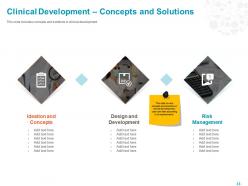 Clinical development concepts and solutions ppt powerpoint presentation file diagrams