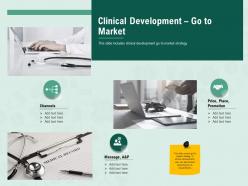 Clinical development go to market price m2416 ppt powerpoint presentation graphics