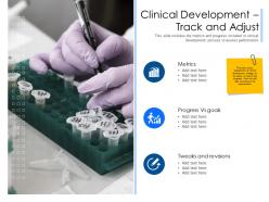 Clinical development track and adjust vs goals ppt powerpoint presentation professional