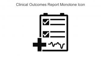 Clinical Outcomes Report Monotone Icon In Powerpoint Pptx Png And Editable Eps Format