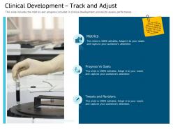 Clinical research marketing strategies clinical development track and adjust ppt pictures