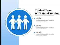 Clinical team with hand joining