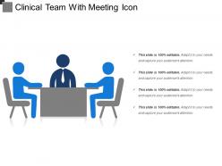 Clinical team with meeting icon