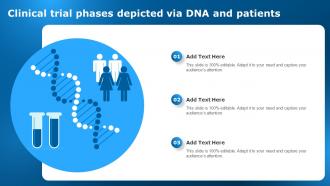 Clinical Trial Phases Depicted Via DNA And Patients Clinical Research Trial Stages