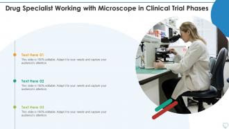 Clinical Trial Phases Specialist Working With Microscope In Clinical Trial Phases